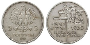 5 Zloty Deuxième République de Pologne (1918 - 1939) Argent 