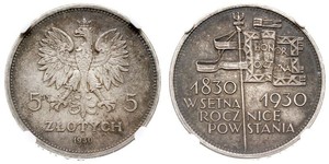 5 Zloty Deuxième République de Pologne (1918 - 1939) Argent 
