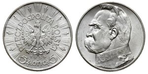 5 Zloty Deuxième République de Pologne (1918 - 1939) Argent Józef Piłsudski