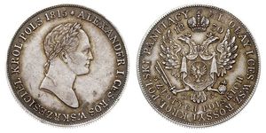 5 Zloty Impero russo (1720-1917) Argento Alessandro I (1777-1825)