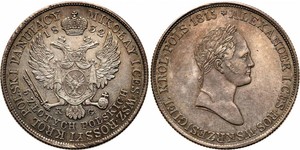 5 Zloty Impero russo (1720-1917) Argento Alessandro I (1777-1825)