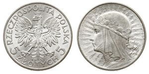 5 Zloty Seconda Repubblica Polacca (1918 - 1939) Argento Giovanni III di Polonia (1629-1696)