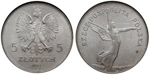 5 Zloty Seconda Repubblica Polacca (1918 - 1939) Argento 