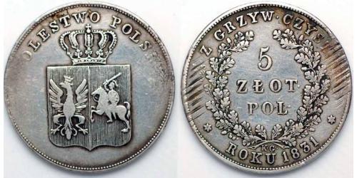 5 Zloty Zarato de Polonia (1815-1915) Plata 