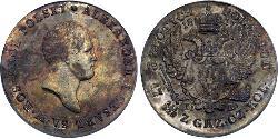 5 Zloty Kongresspolen (1815-1915) Silber Alexander I (1777-1825)