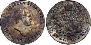 5 Zloty Kongresspolen (1815-1915) Silber Alexander I (1777-1825)