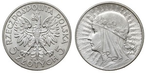 5 Zloty Zweite Polnische Republik (1918 - 1939) Silber Johann III. Sobieski (1629-1696)