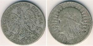 5 Zloty Zweite Polnische Republik (1918 - 1939) Silber Johann III. Sobieski (1629-1696)