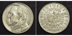 5 Zloty Zweite Polnische Republik (1918 - 1939) Silber Józef Piłsudski