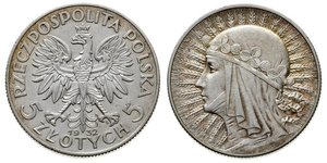 5 Zloty Zweite Polnische Republik (1918 - 1939) Silber Johann III. Sobieski (1629-1696)