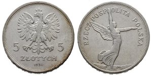 5 Zloty Zweite Polnische Republik (1918 - 1939) Silber 