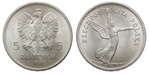 5 Zloty Zweite Polnische Republik (1918 - 1939) Silber 