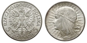 5 Zloty Zweite Polnische Republik (1918 - 1939) Silber Johann III. Sobieski (1629-1696)