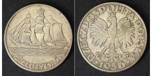 5 Zloty Zweite Polnische Republik (1918 - 1939) Silber 