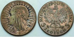 5 Zloty Zweite Polnische Republik (1918 - 1939) Silber Johann III. Sobieski (1629-1696)