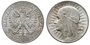 5 Zloty Second Polish Republic (1918 - 1939) Silver John III Sobieski (1629-1696)