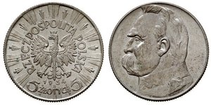 5 Zloty Second Polish Republic (1918 - 1939) Silver Józef Piłsudski