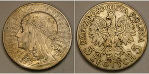 5 Zloty Second Polish Republic (1918 - 1939) Silver John III Sobieski (1629-1696)