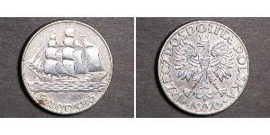 5 Zloty Second Polish Republic (1918 - 1939) Silver 