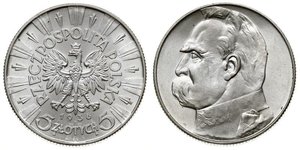 5 Zloty Second Polish Republic (1918 - 1939) Silver Józef Piłsudski