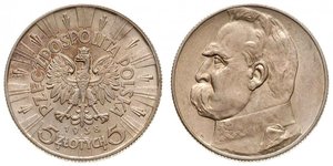 5 Zloty Second Polish Republic (1918 - 1939) Silver Józef Piłsudski