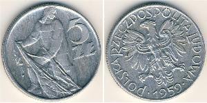 5 Zloty Repubblica Popolare di Polonia (1952-1990)  