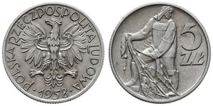 5 Zloty Repubblica Popolare di Polonia (1952-1990)  
