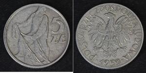 5 Zloty República Popular de Polonia (1952-1990)  