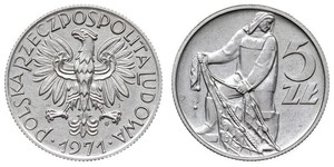 5 Zloty République populaire de Pologne (1952-1990)  