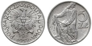 5 Zloty République populaire de Pologne (1952-1990)  