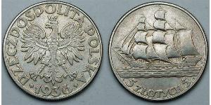 5 Zloty Zweite Polnische Republik (1918 - 1939)  