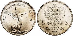 5 Zloty 波兰第二共和国 (1918 - 1939) 銀 