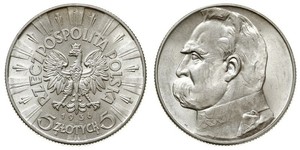 5 Zloty 波兰第二共和国 (1918 - 1939) 銀 约瑟夫·毕苏斯基