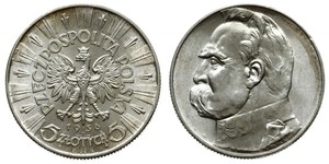 5 Zloty 波兰第二共和国 (1918 - 1939) 銀 约瑟夫·毕苏斯基