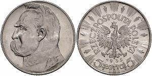 5 Zloty 波兰第二共和国 (1918 - 1939) 銀 约瑟夫·毕苏斯基
