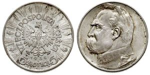 5 Zloty 波兰第二共和国 (1918 - 1939) 銀 约瑟夫·毕苏斯基