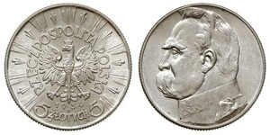 5 Zloty 波兰第二共和国 (1918 - 1939) 銀 约瑟夫·毕苏斯基