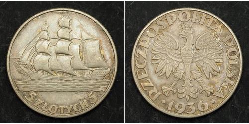 5 Zloty 波兰第二共和国 (1918 - 1939) 銀 