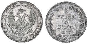 5 Zloty / 3/4 Ruble Russian Empire (1720-1917) Silver Nicholas I of Russia (1796-1855)
