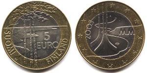 5 Євро Фінляндія (1917 - ) Біметал 