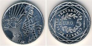 5 Євро French Fifth Republic (1958 - ) Срібло 