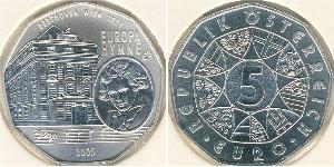 5 Євро Австрійська Республіка (1955 - ) Срібло 