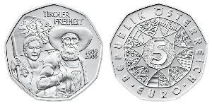 5 Євро Австрійська Республіка (1955 - ) Срібло 