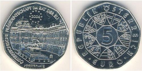 5 Євро Австрійська Республіка (1955 - ) Срібло 