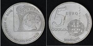 5 Євро Португальська Республіка (1975 - ) Срібло 