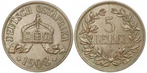 5 Гелер Німецька Східна Африка (1885-1919) Бронза 