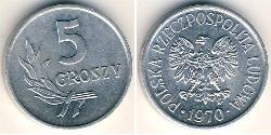 5 Грош Польская Народная Республика (1952-1990) Алюминий 