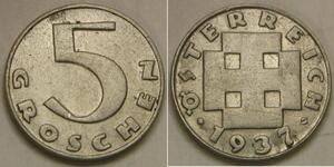 5 Грош Federal State of Austria (1934-1938) Нікель/Мідь 