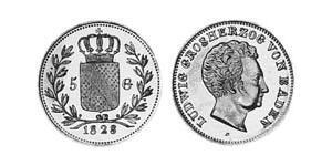 5 Гульден Велике герцогство Баден (1806-1918) Золото Louis I, Grand Duke of Baden (1763 - 1830)