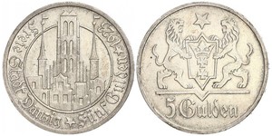 5 Гульден Gdansk (1920-1939) Срібло 